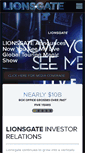 Mobile Screenshot of investors.lionsgate.com